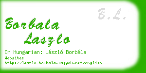 borbala laszlo business card