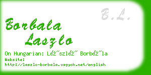 borbala laszlo business card